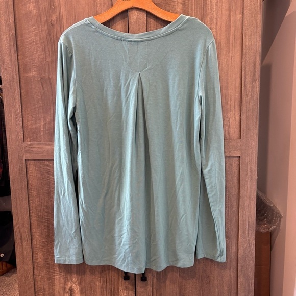 Free Fly Women's Large Top Teal Long Sleeve Viscose Bamboo - Picture 2 of 12
